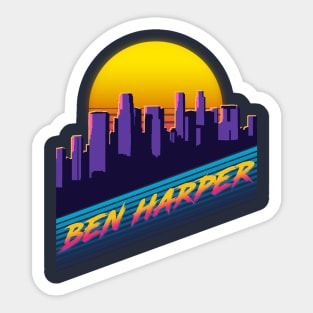 Ben Harper ||| City Retro 80s Sticker